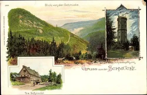 Litho Gehlberg in Thüringen, Schmücke, Schneekopfturm