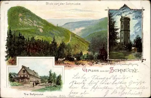 Litho Gehlberg in Thüringen, Schmücke, Schneekopfturm
