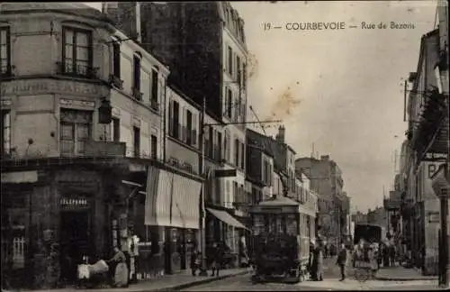 Ak Courbevoie Hauts de Seine, Rue de Bezons