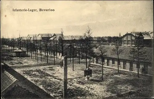 Ak Beverloo Beverlo Beringen Flandern Limburg, Infanterie Lager