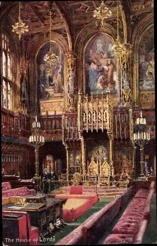 Künstler Ak Flower, Charles, London City, The House of Lords, interior