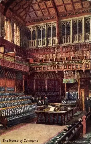 Künstler Ak Flower, Charles, London City, The House of Commons, interior