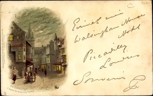 Litho Edinburgh Schottland, A Ball at the Assembly Rooms