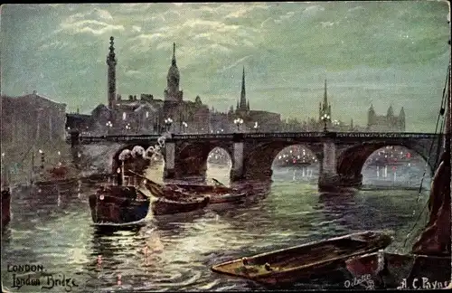 Künstler Ak Payne, A. C., London City, London Bridge