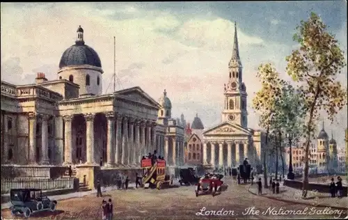 Künstler Ak London City, The National Gallery