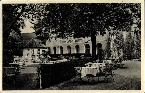 Ak Friedensthal Löwensen Bad Pyrmont in Niedersachsen, Parkcafe, Restaurant