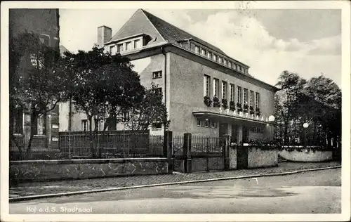 Ak Hof an der Saale Oberfranken, Stadtsaal