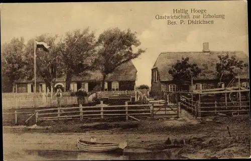 Ak Hallig Hooge in Nordfriesland, Gastwirtschaft zur Erholung