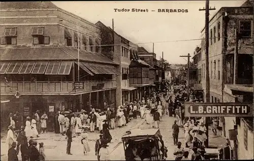 Ak Saint Michael Barbados, Tudor Street, L. B. Griffith