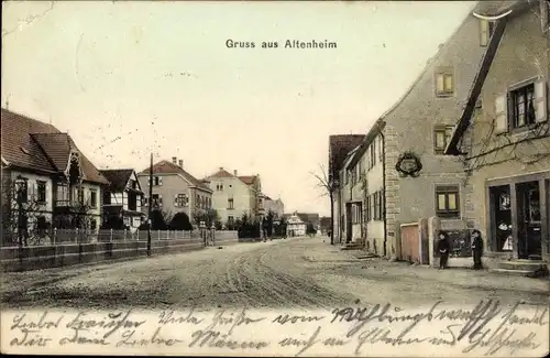 Ak Altenheim Neuried in Baden Württemberg, Ortspartie