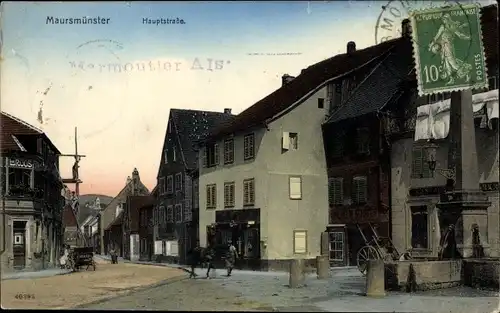 Ak Marmoutier Maursmünster Elsass Bas Rhin, Hauptstraße
