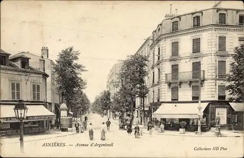 Ak Asnières sur Seine Hauts-de-Seine, Avenue d'Argenteuil