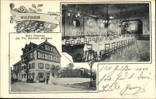 Ak Wolfisheim Elsass Bas Rhin, Hotel Tramway