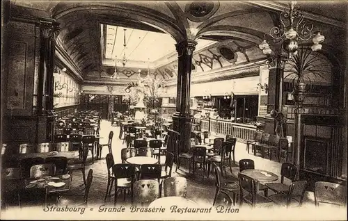 Ak Strasbourg Straßburg Elsass Bas Rhin, Grande Brasserie Restaurant Piton
