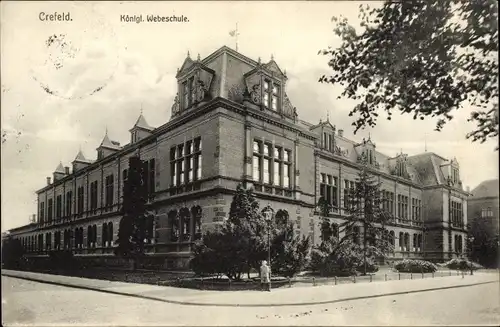 Ak Krefeld am Niederrhein, Königl Webeschule