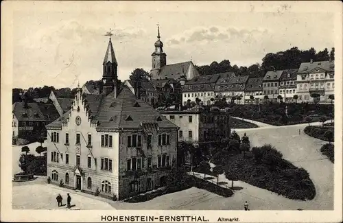 Ak Hohenstein Ernstthal in Sachsen, Altmarkt