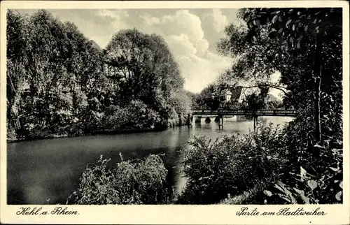 Ak Kehl am Rhein, Stadtweiher