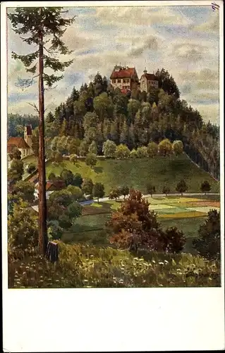 Künstler Ak Marschall, V., Ravensburg in Oberschwaben, Schloss Waldburg