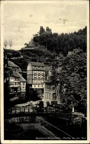 Ak Monschau Montjoie in der Eifel, Rurpartie