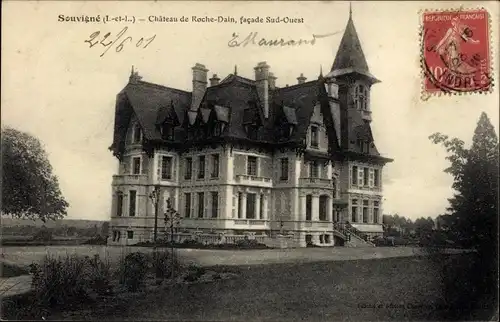 Ak Souvigne Indre et Loire, Chateau de Roche Dain