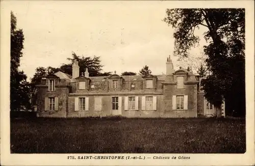 Ak Saint Christophe Indre et Loire, Chateau de Genes