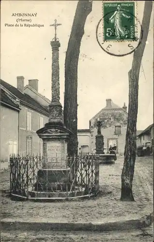 Ak Ambonnay Marne, Place de la Republique