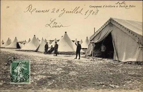 Ak Campement d'Artillerie et Poste de Police