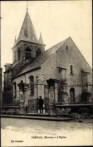 Ak Trépail Marne, L'Eglise