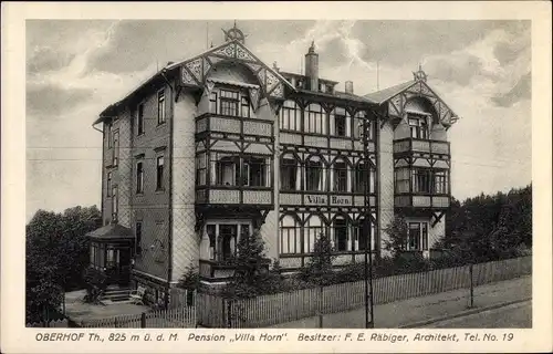 Ak Oberhof im Thüringer Wald, Pension Villa Horn