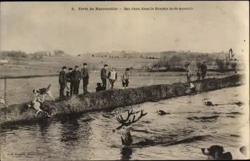 Ak Rambouillet Yvelines, Bat l'eau dans la Riviere de Saint Arnoult