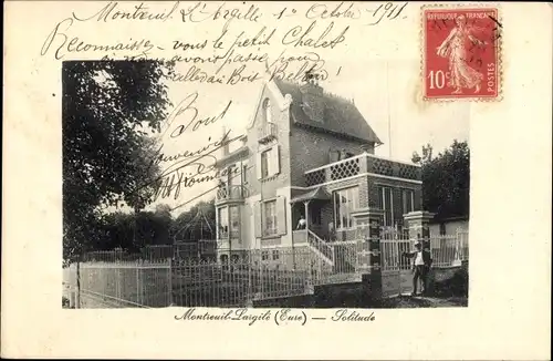 Präge Passepartout Ak Montreuil L'Argille Eure, Solitude