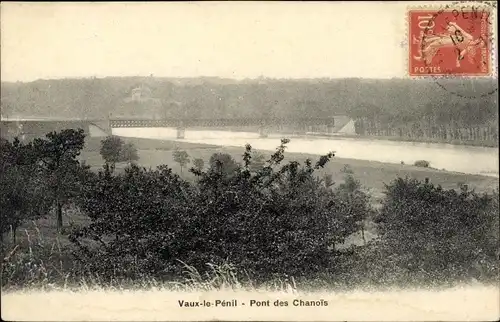 Ak Vaux le Pénil Seine et Marne, Pont des Chanois