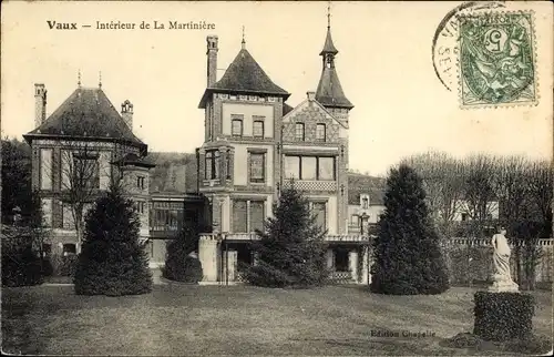 Ak Vaux Seine et Marne, Interieur de La Martiniere