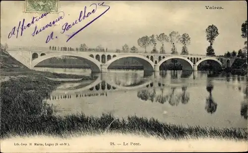 Ak Vaires Seine et Marne, Le Pont