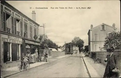 Ak Colombes Hauts de Seine, Rue des Voies du Bois