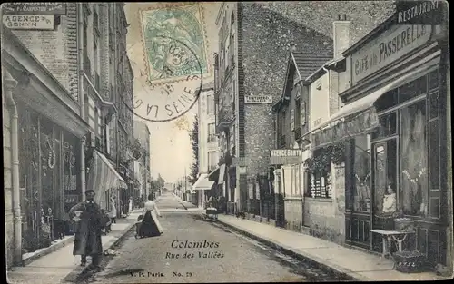 Ak Colombes Hauts de Seine, Rue des Vallées