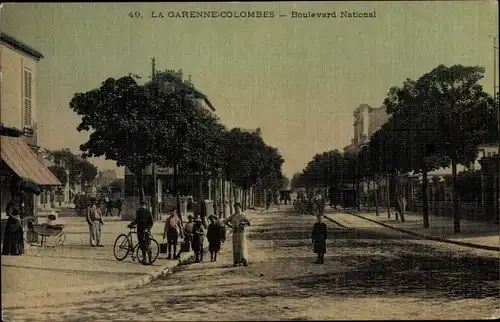 Ak Garenne Bezons Hauts de Seine, Boulevard National