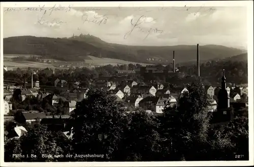 Ak Flöha in Sachsen, Blick nach der Augustusburg