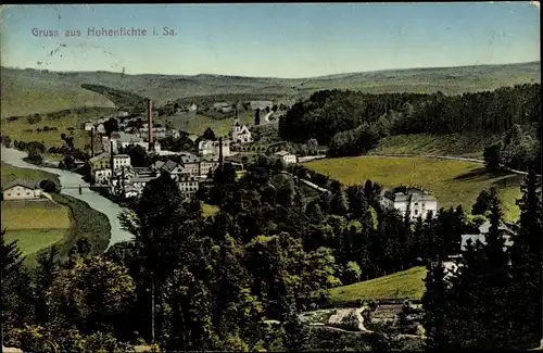 Ak Hohenfichte Leubsdorf in Sachsen, Ort mit Umgebung