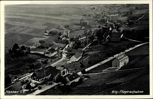 Ak Nassau Frauenstein im Erzgebirge, Fliegeraufnahme