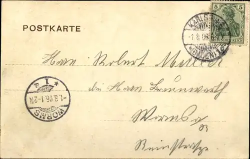 Passepartout Ak Karlsruhe in Baden Württemberg, Nymphengruppe