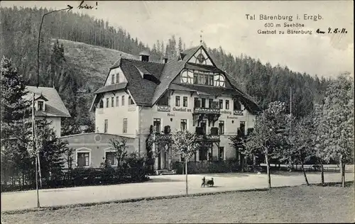 Ak Bärenburg Altenberg im Erzgebirge, Gasthof zu Bärenburg