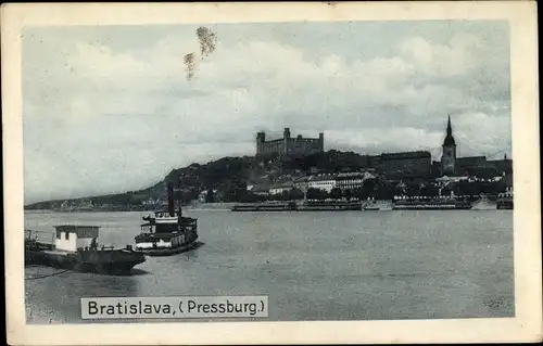 Ak Pressburg Bratislava Slowakei, Blick auf den Ort