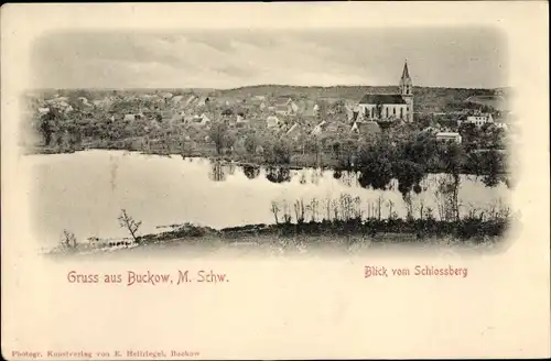 Ak Buckow in der Märkischen Schweiz, Blick vom Schlossberg