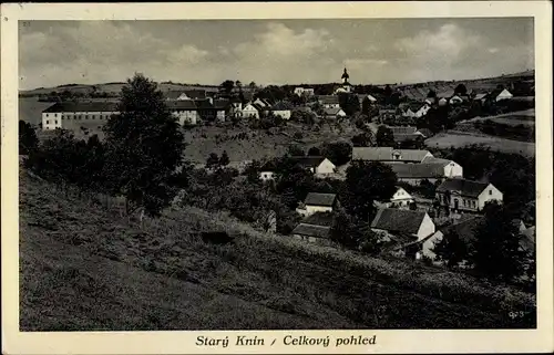 Ak Starý Knín Mittelböhmen, Blick auf den Ort