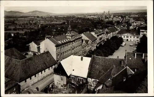 Ak Louny Laun Region Aussig, Blick auf den Ort