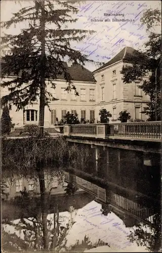 Ak Rheinsberg in Brandenburg, Schloss, Brücke