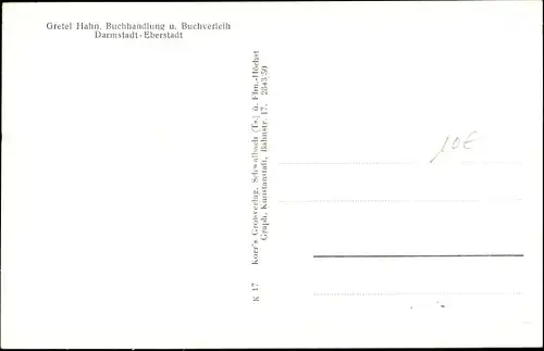 Ak Eberstadt Darmstadt in Hessen, Ortspartie, Geschäfte