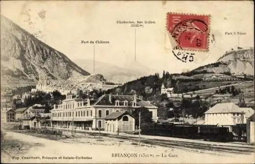 Ak Briançon Briancon Hautes-Alpes, La Gare, Fort du cahteau, Chaberton