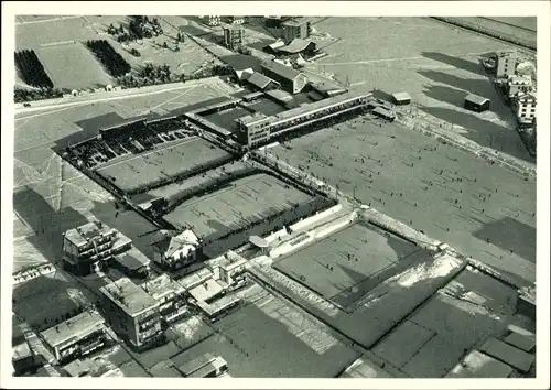 Ak Davos Kt Graubünden Schweiz, Eisbahn